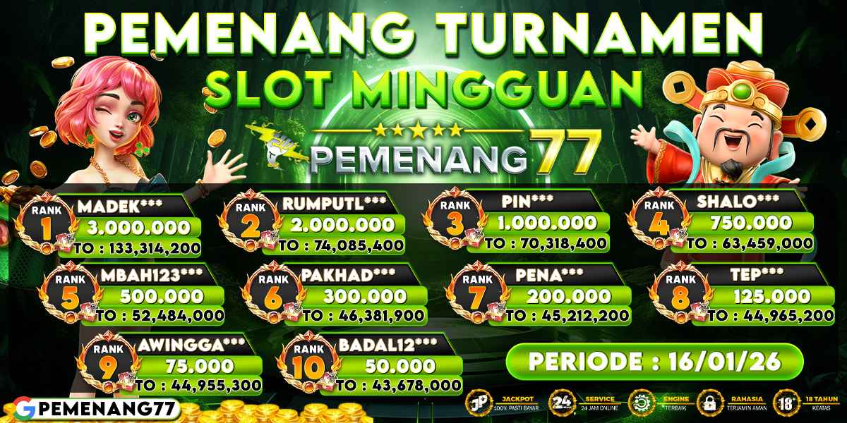 PEMENANG TURNAMEN SLOT MINGGUAN